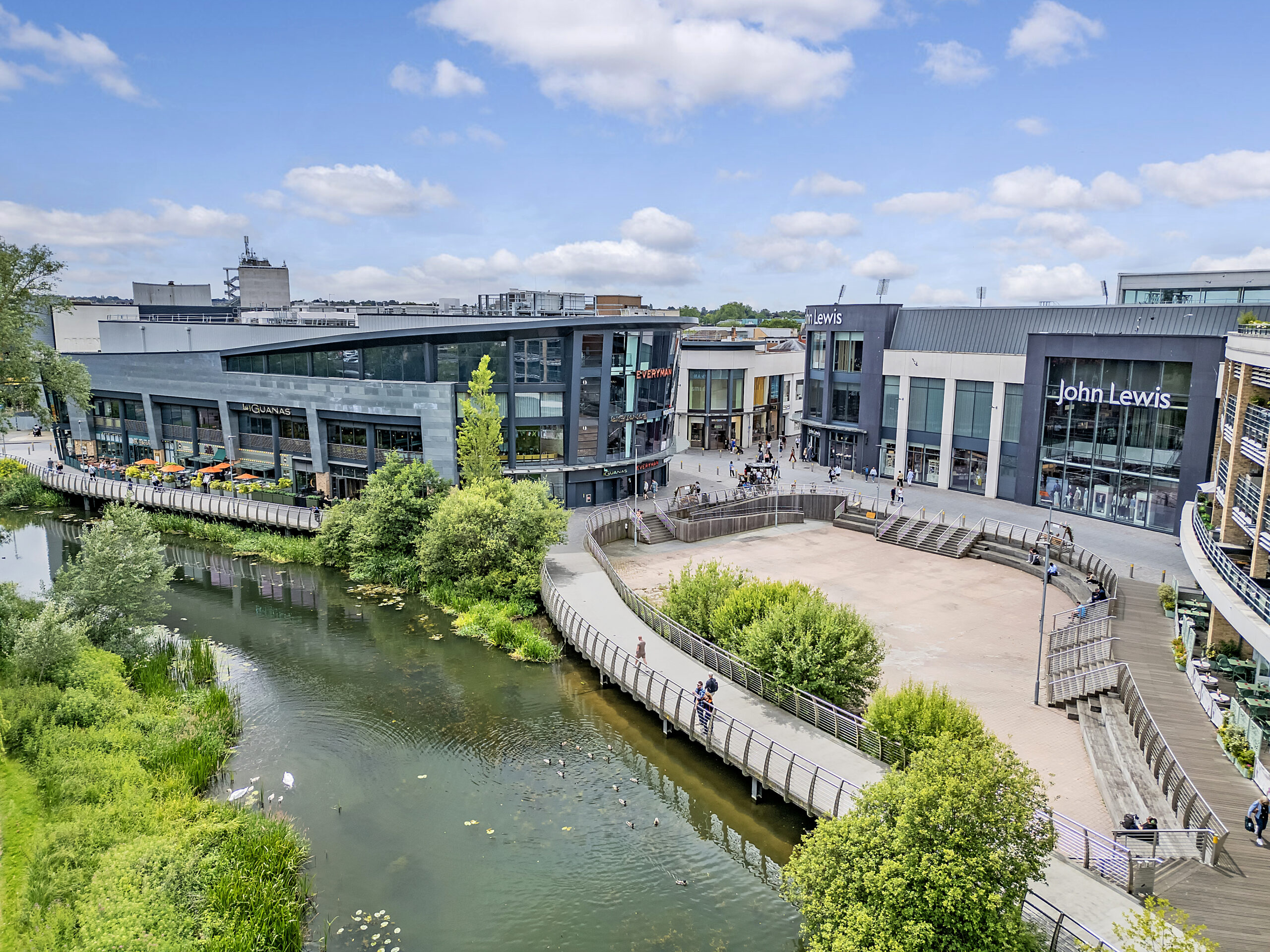 Aerial view of Chelmsford city centre - Beresfords estate agents, Duke Street
