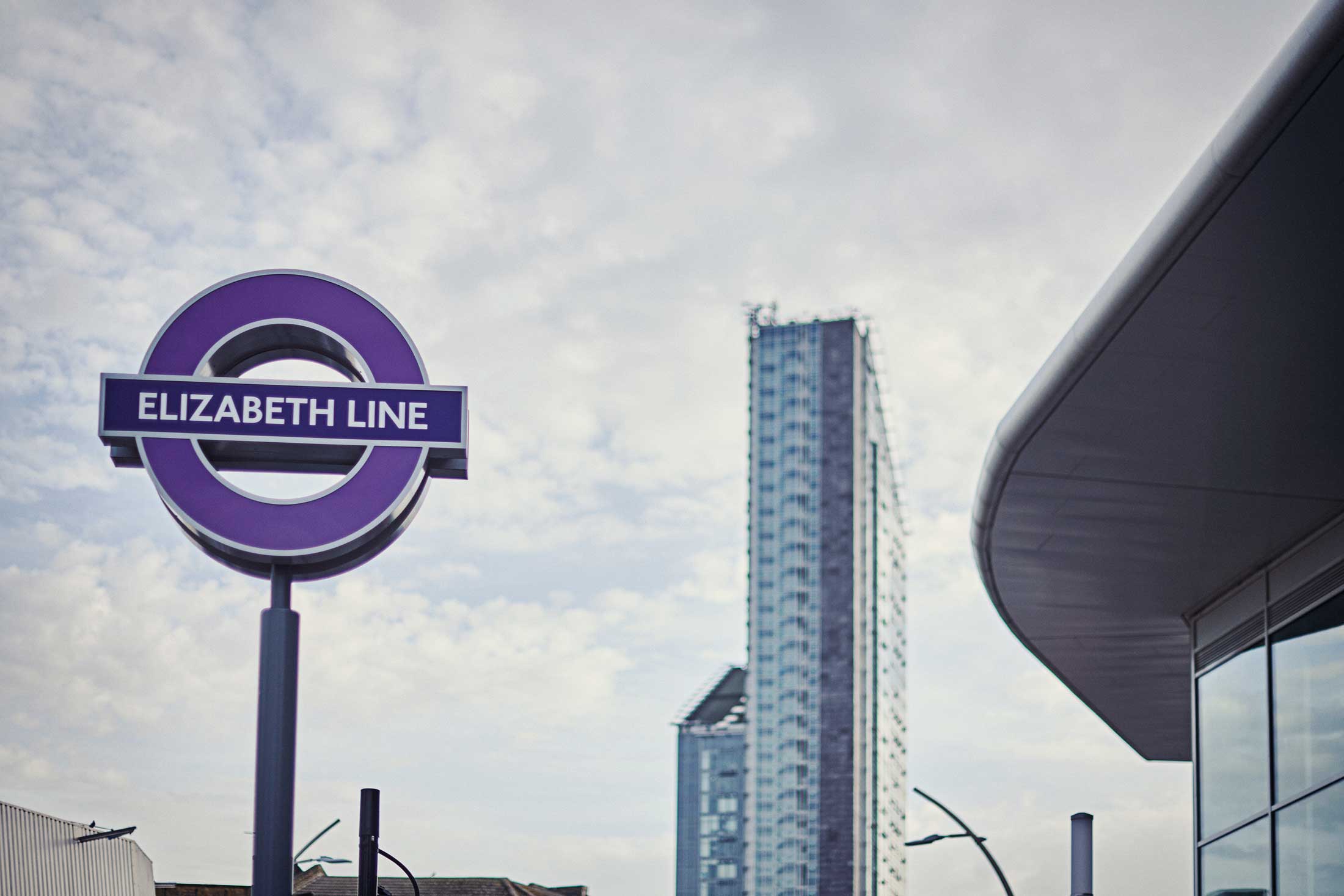 Elizabeth Line sign - Ilford - Beresfords Estate agents - Essex